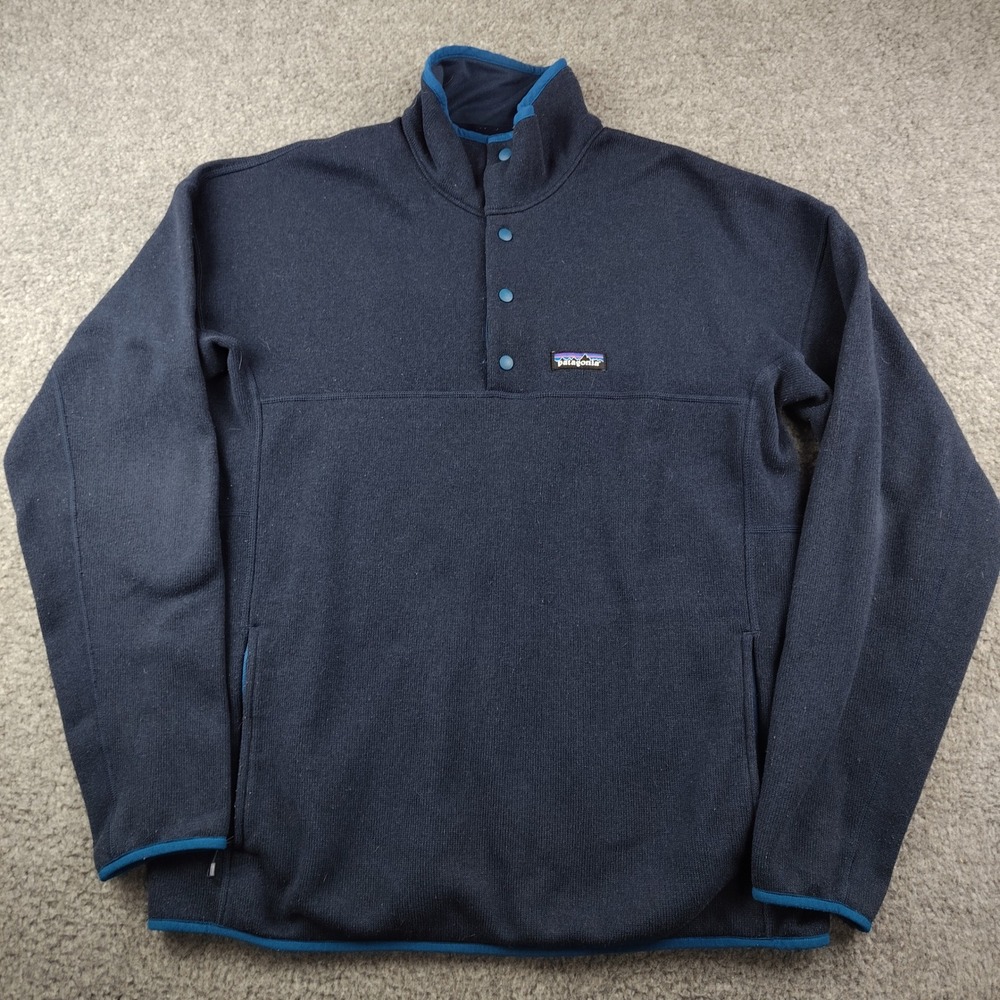 Patagonia Synchilla Snap-T Pullover Fleece Mens Large Navy Blue Gorpcore